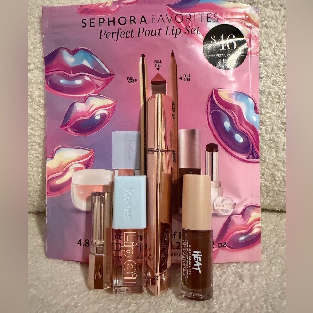 Sephora Lip 👄 Favorites Bundle $20 Full Size + Deluxe Minis (Partial Set)